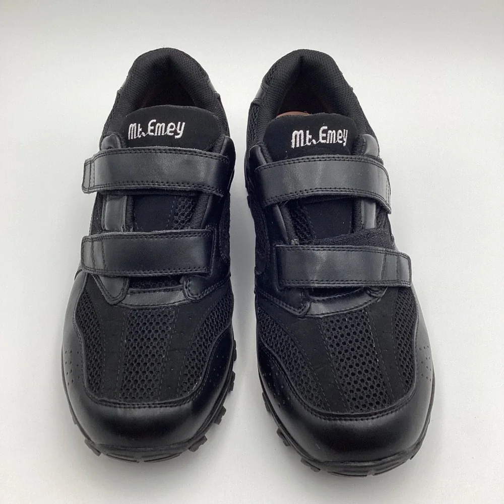 Mt. Emey Mens Black Orthopedic Shoes 9702 11.5 XW Wide Fit Leather Uppers W/ Vel